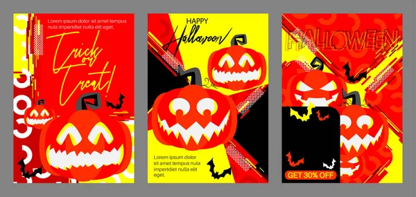 Nowoczesny Design Halloween Dla Szablonów Plakatów Sprawozdanie Roczne Prezentacje Ulotka — Wektor stockowy