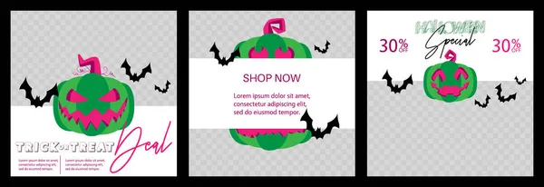Nowoczesny Projekt Sprzedaży Halloween Dla Szablonów Plakatów Sprawozdanie Roczne Prezentacje — Wektor stockowy