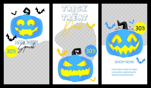 Nowoczesny Projekt Sprzedaży Halloween Dla Szablonów Plakatów Sprawozdanie Roczne Prezentacje — Wektor stockowy