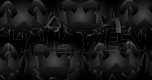 Venda Halloween Oferta Especial Texto Animado Abóboras Pretas Fundo Banner — Vídeo de Stock