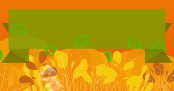 Joyeux Thanksgiving Sur Ruban Animé Avec Des Citrouilles Multicolores Sur — Video