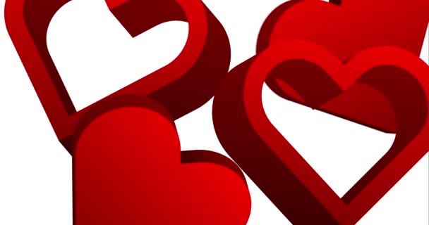 バレンタインデー ハートの背景アニメーション 4K解像度の休日の移動画像 創立記念パーティー挨拶の背景 — ストック動画