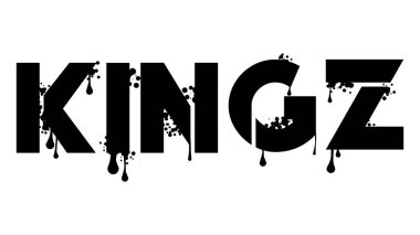 Kingz, modern argo (krallar) renkli graffiti etiketi. Soyut modern sokak sanatı dekorasyonu kentsel resim tarzında gerçekleştirildi.