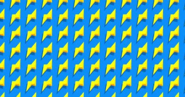 Dans eden şimşek, şimşek zigzag. Enerji, elektrik, güç ikonu şablonu. 4k çözünürlüklü canlandırmalı video.