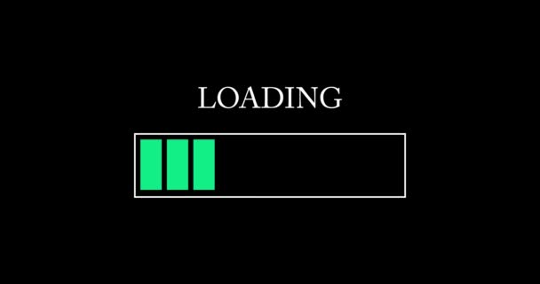 Abstract Text Loading Downloading Uploading Bar Indicator Download Upload Computer — Video Stock