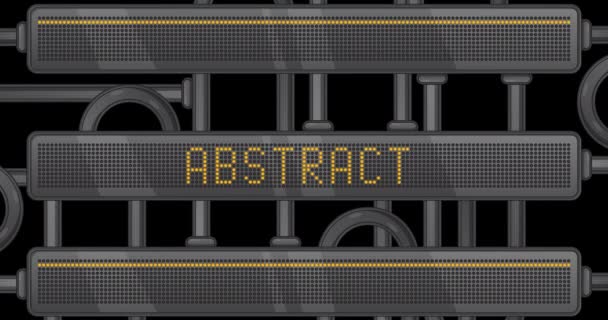 Abstrakter Text Auf Einem Digitalen Led Panel Ansage Mit Lichttechnik — Stockvideo