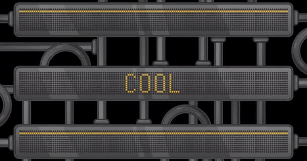 Texte Cool Sur Panneau Led Numérique Message Annonce Avec Équipement — Video
