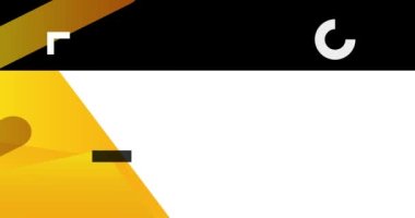 Bright Yellow abstract geometric pattern shapes background animation. Bright product, service, advertising intro. Flat style 4k resolution cartoon.