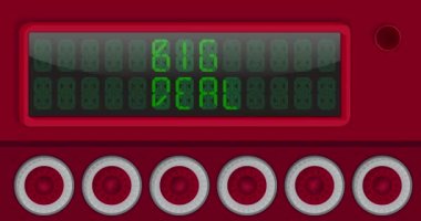 Büyük Anlaşma Metni ile Dijital Harfler Saat Paneli.