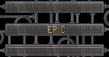 Dijital Öncü Panelde destansı bir metin. Hafif Ekipmanlı Duyuru İletisi.