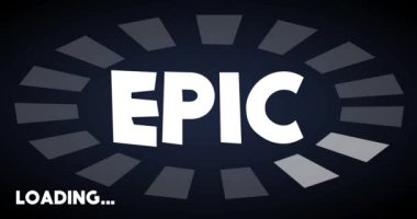 Çubuk Göstergesi Yükleme, İndirme ve Yükleme ile destansı metin. Bilgisayar ekranına yükle, yükle.