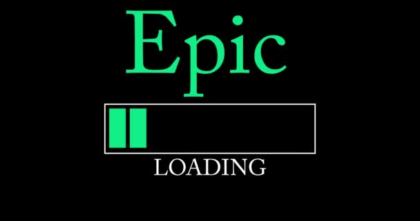 Epic Text Loading Downloading Uploading Bar Indicator Download Upload Computer — Vídeos de Stock