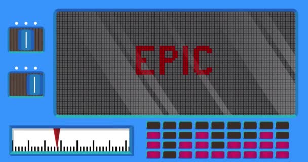 Epic Text Digital Led Panel Announcement Message Light Equipment — стокове відео