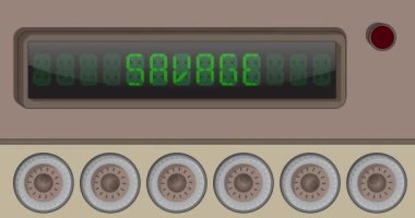 Dijital Öncü Panelde vahşi metin. Hafif Ekipmanlı Duyuru İletisi.