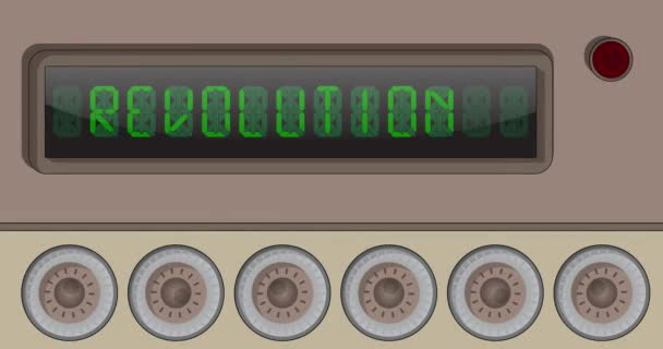 Επαναστατικό Κείμενο Ψηφιακό Πίνακα Led Μήνυμα Ανακοίνωσης Ελαφρύ Εξοπλισμό — Αρχείο Βίντεο