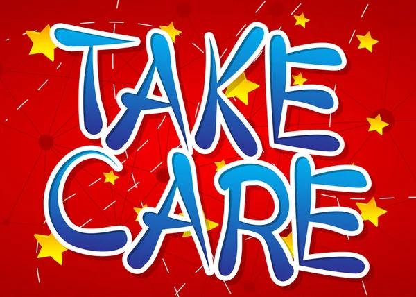 Kendine iyi bak. Çizgi film tarzında Çocuk yazıtipi ile yazılmış sözcük.