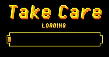 Take Care metniyle sarı ekran yükleniyor