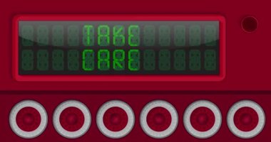 Dikkat Metni ile Dijital Harfler Saat Paneli