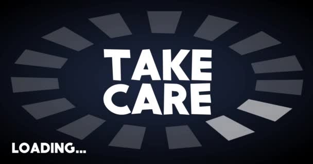 Aufladen Take Care Screen — Stockvideo