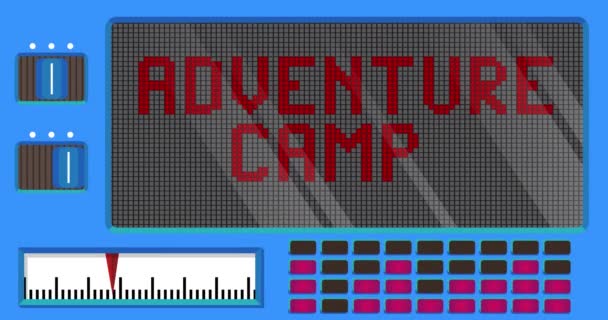 Adventure Camp Text Digital Led Panel Announcement Message Light Equipment — Video