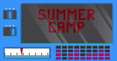 Yaz kampı, Dijital Öncü Panelde metin. Hafif Ekipmanlı Duyuru İletisi.