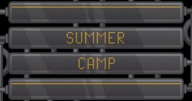 Yaz kampı, Dijital Öncü Panelde metin. Hafif Ekipmanlı Duyuru İletisi.