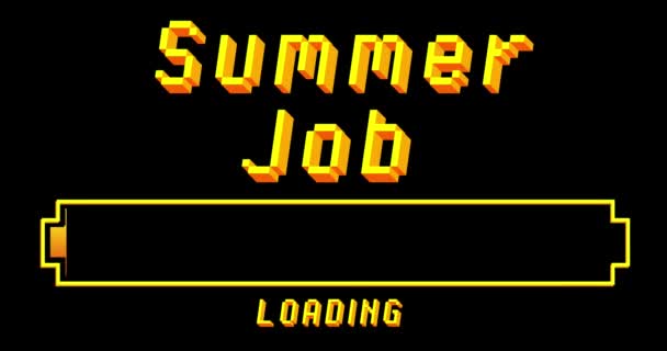 Summer Job Text Loading Downloading Uploading Bar Indicator Download Upload — Stockvideo