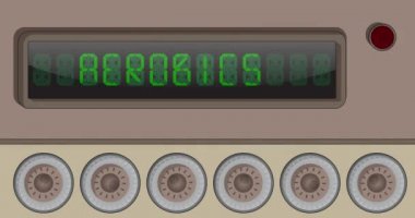 Dijital Öncü Panelde aerobik metni. Hafif Ekipmanlı Duyuru İletisi.