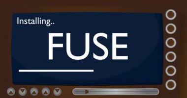  Fünye yükleniyor. Eski TV 'de metin ekranı