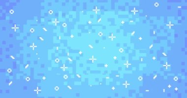 Geometrik grafik şekilli piksel arkaplan. Vektör çizgi film animasyonu.