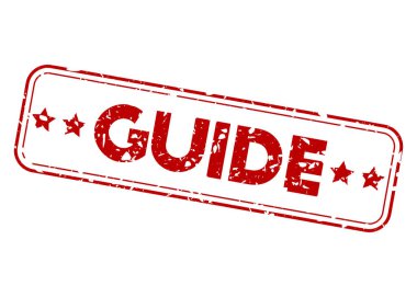 Kılavuz metin ile basit vintage kauçuk damga.