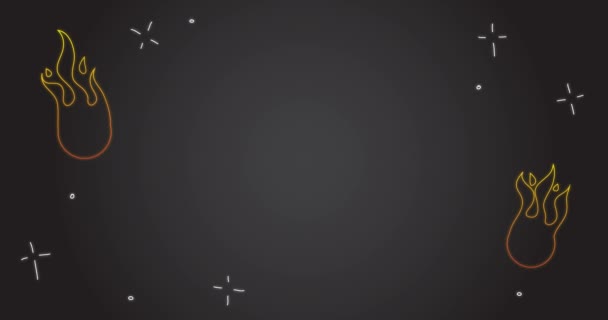 Веселий Фон Кометою Яскравими Білими Зірками Танцюють Абстрактна Лінія Мистецтво — стокове відео