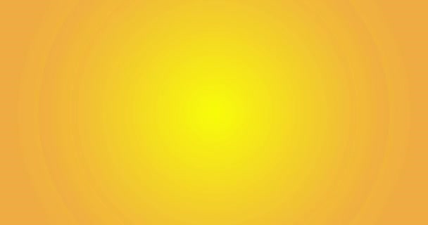 明るい日当たりの良い黄色のグラデーション同心円は波紋を様式化した 黄色とオレンジのトーン ストライプホイールストックビデオ シームレスループアニメーションの背景 — ストック動画