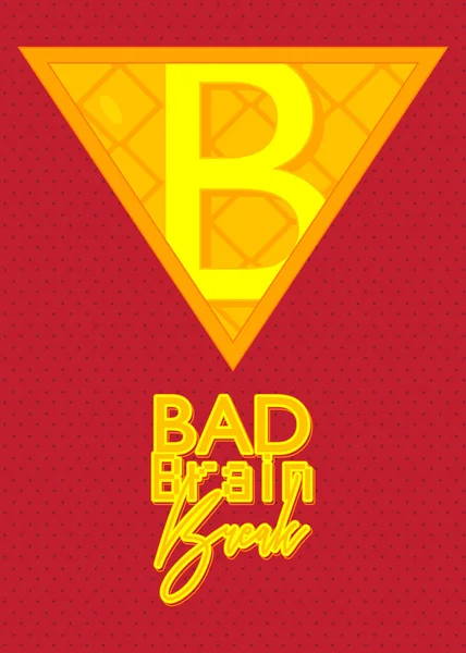 Stemma Del Supereroe Che Mostra Icona Bad Brain Break Illustrazione — Vettoriale Stock