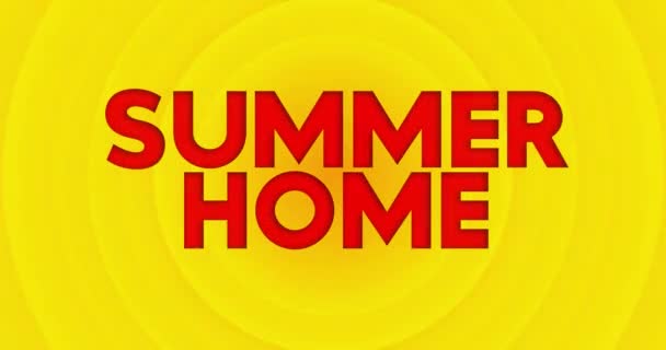 Summer Home Word Summer Sun — Stockvideo