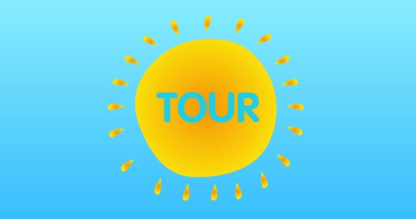 Summer Sun Tour Word — Stok video