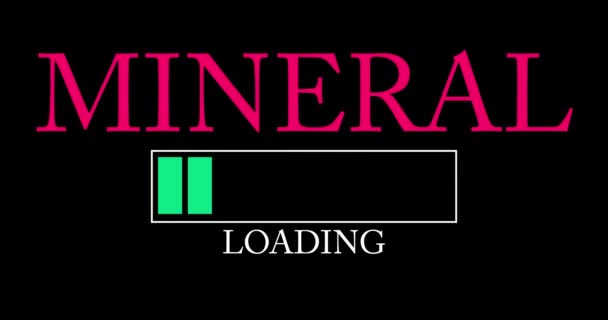 Loading Bar Mineral Text — Video Stock