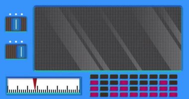 Led Light Vitamin Text on Electric Machine Screen.