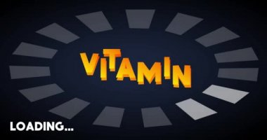 Çubuk Göstergesi Yükleme, İndirme ve Yükleme içeren vitamin metni. Bilgisayar ekranına yükle, yükle.