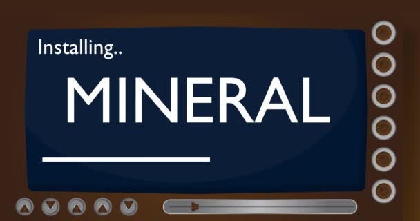 Mineral Kuruluyor Eski Metin Ekranı — Stok video