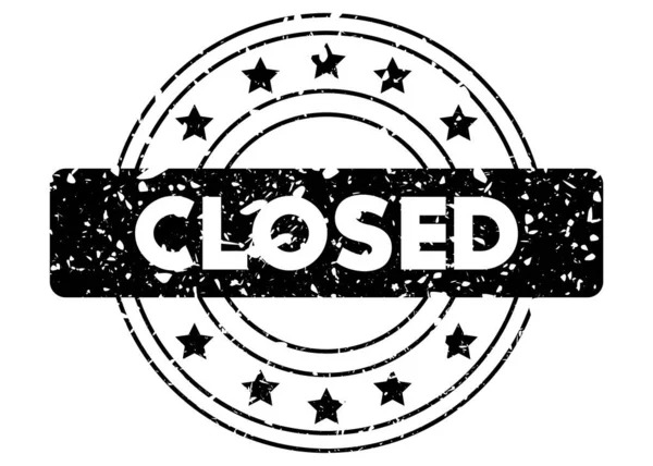 Kapalı metni olan basit vintage kauçuk damga.