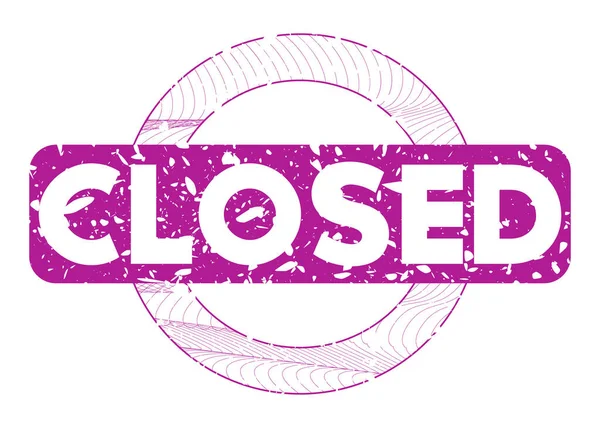 Kapalı metni olan basit vintage kauçuk damga.