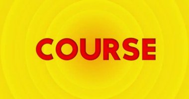 Sarı sıcak yaz güneşli kurs mesajı. Parlak turuncu güneş ışığının basit bir animasyonu.