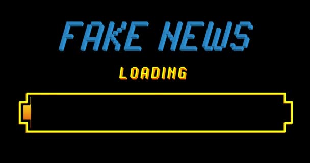 Fake News Text Loading Downloading Uploading Bar Indicator Download Upload — Stockvideo