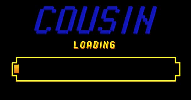 Cousin Text Loading Downloading Uploading Bar Indicator Download Upload Computer — Wideo stockowe