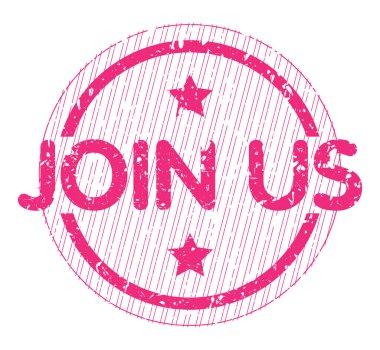 Bize Katıl metniyle basit bir klasik damga.