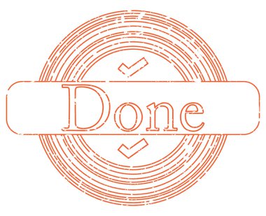 İşaretli metin ile hazırlanmış basit klasik kauçuk damga.