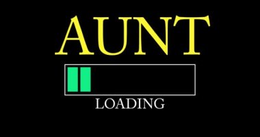 Aunt text with Loading, Downloading, Uploading Bar Indicator. Download, Upload on computer screen.