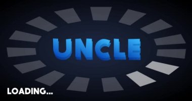 Uncle text with Loading, Downloading, Uploading Bar Indicator. Download, Upload on computer screen.