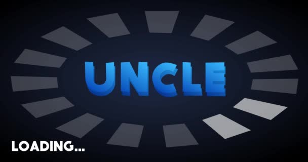 Uncle Text Loading Downloading Uploading Bar Indicator Download Upload Computer — ストック動画